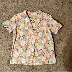 Urban Outfitters floral short sleeve button shirt